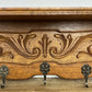 Coat Rack Vintage French Carved Oak Wall Mounted 5 Hooks Rack Hanger LOT 6367