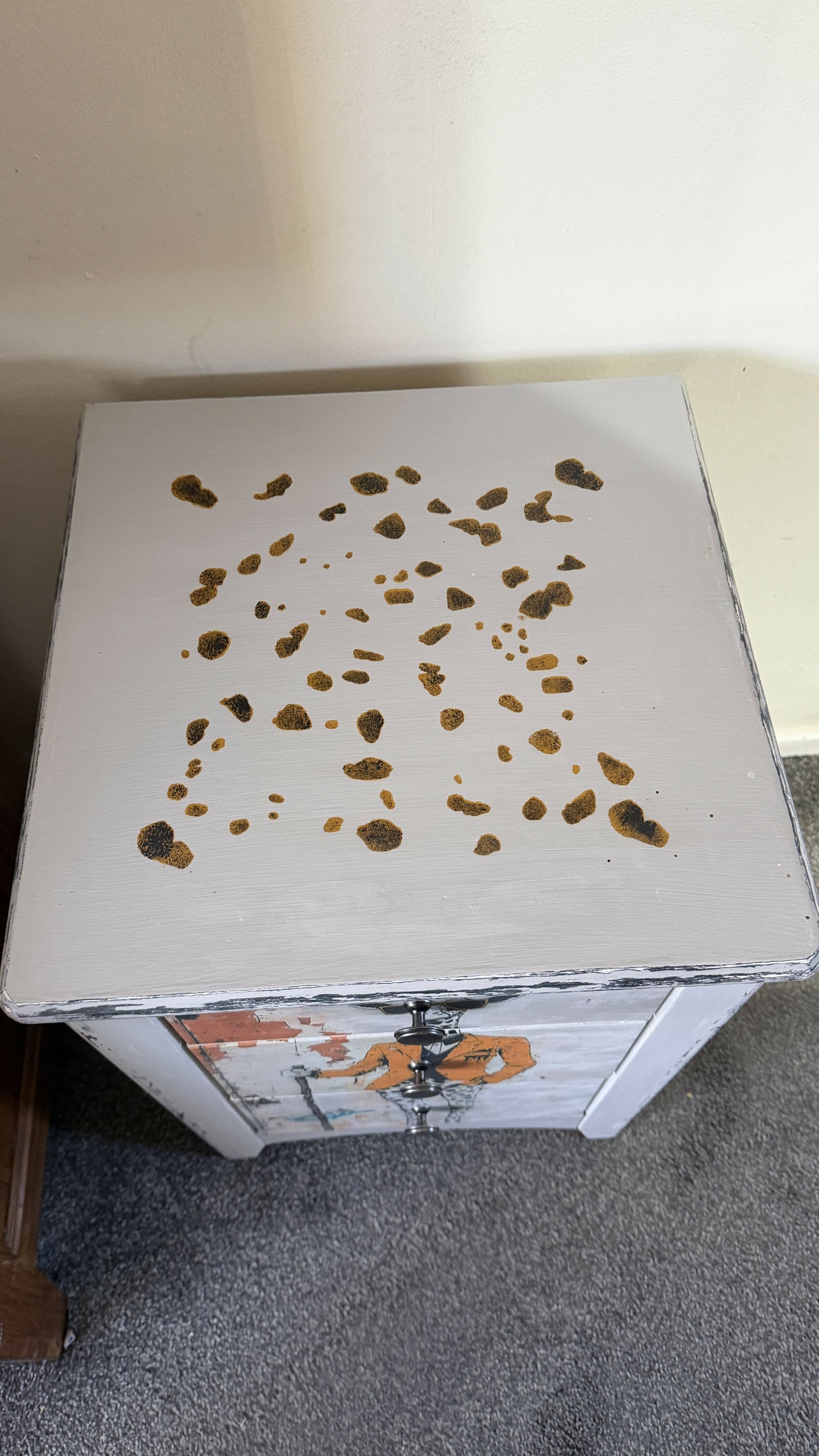 Funky Giraffe Upcycled Bedside Table