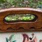 A RUPERT / NIGEL GRIFFITHS MONASTIC CARVED OAK FIRE SCREEN / STAND