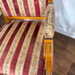 Pair of French Louis XVI Style Upholstered Armchairs