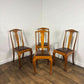 Vintage Set Of Four Honey Oak Dining Chairs