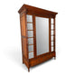 Wardrobe Antique French Style Oak Mirrored Two Drawers Carved Armoire LOT 6541