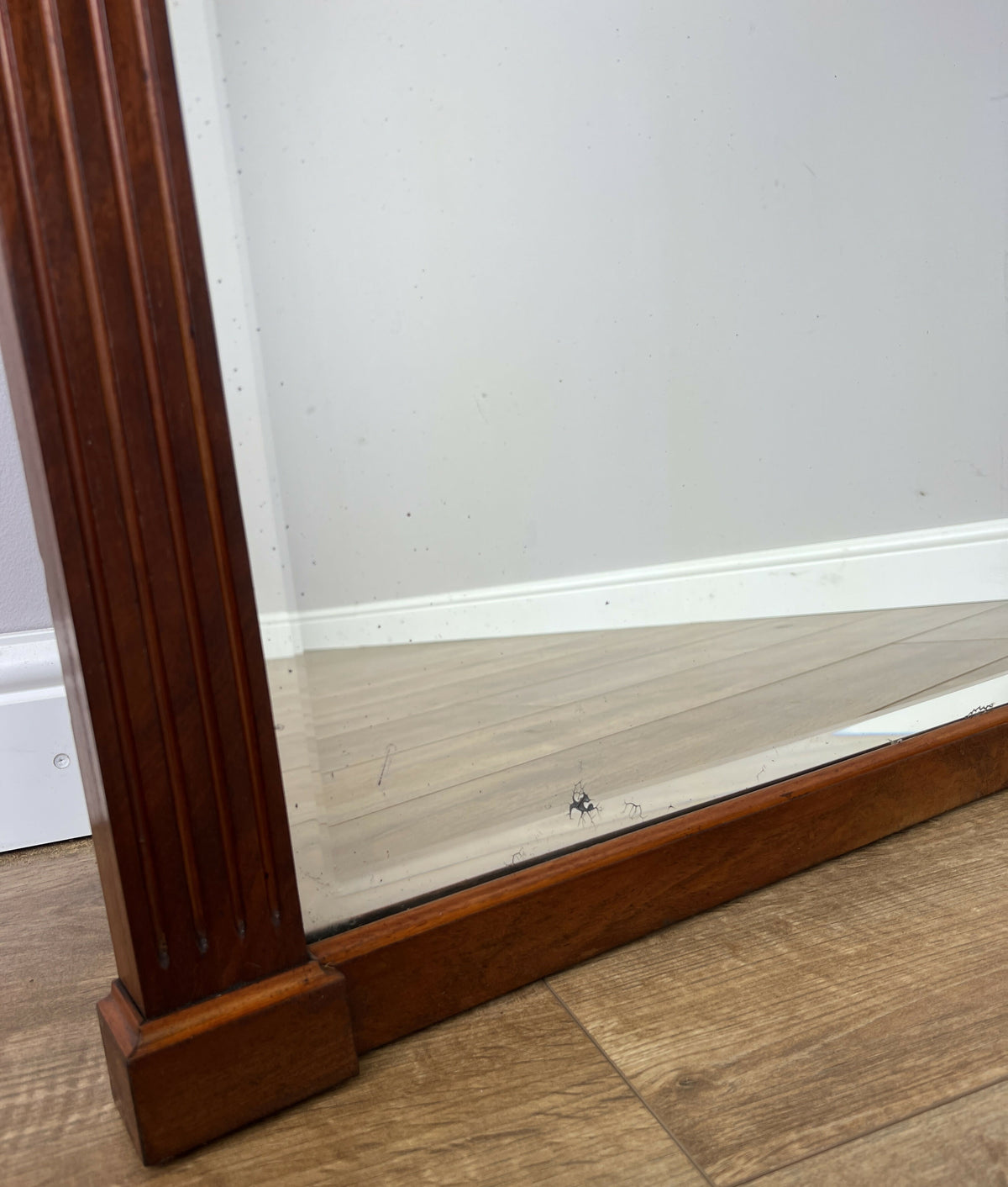 Mirror Antique French Walnut Wall Mirror Carved Decorative Frame LOT 6405