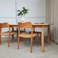 Vintage Late Mid Century Solid Oak Danish Dining Table Retro Scandi R915