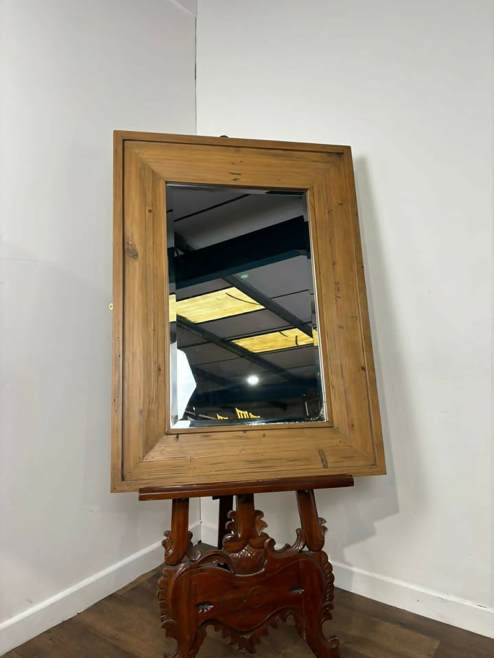 Contemporary Pine Rectangular Mirror