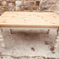 Handcrafted Farmhouse Dining Table | Sanded Solid Wood Top | Neutral Painted Base | Country Kitchen Table