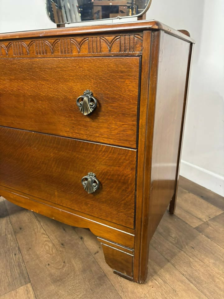 Vintage Lebus Oak Dressing Table