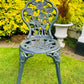 Grey Vintage Cast Iron and Marble Garden Furniture Patio Set