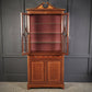 Marquetry Inlaid Mahogany Glazed Vintage Display Cabinet