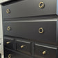 Stag minstrel white tallboy 7 drawer chest of drawers, professionally sprayed black