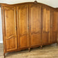 Wardrobe Vintage French Louis XVI Style Oak Five Door Carved Armoire LOT 6397