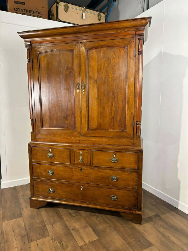 Georgian Oak Press Cupboard