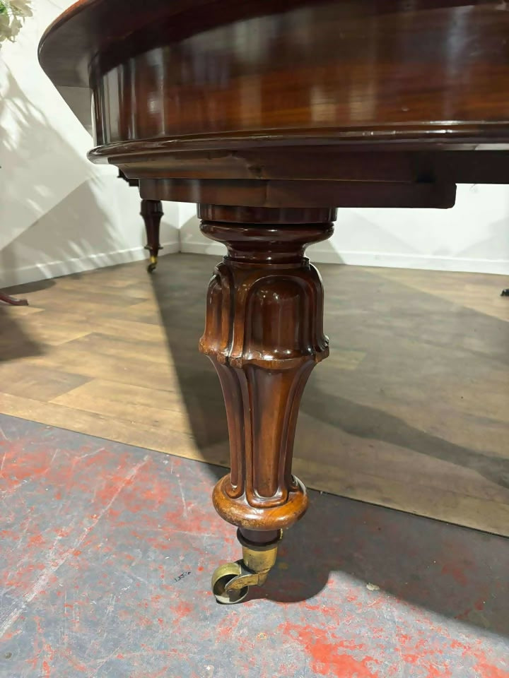 Rare Regency Extending Dining Table by Samuel Hawkins, with Leaf Cabinet – Seats Twelve in Grand Style
