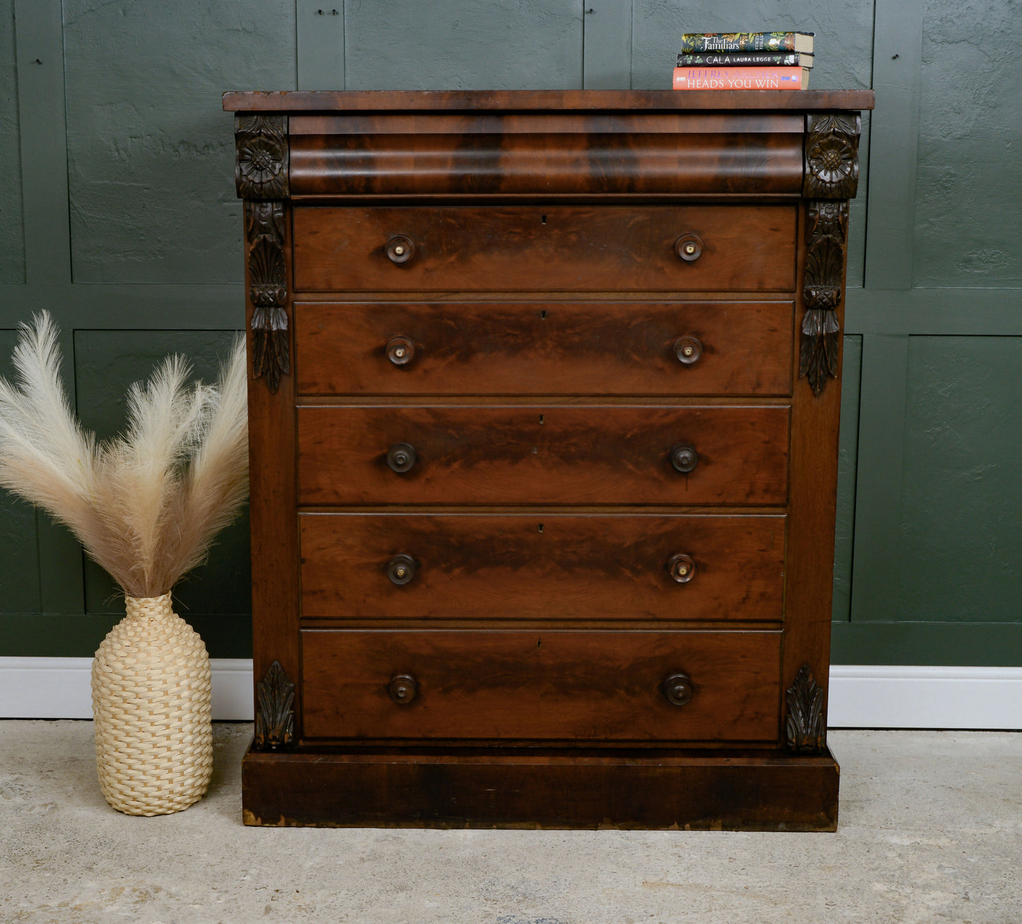 Huge Victorian Mahogany Scotch Chest of Drawers