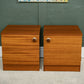 Pair Mid Century Teak Bedside Table - 1960s - Avalon