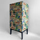 Vintage Remoloy Tallbou Chest of Drawers with Colourful Jungle Pattern and Chrome Handles from right