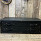 XL Black Leather 2 Drawer Coffee Table, End Table