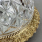 Ceiling Lamp Vintage French Brass Crystal Glass Chandelier Pendant LOT 6470