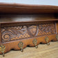 Coat Rack Vintage French Oak Wall Mounted 5 Hooks Carved Rack Hanger LOT 6294