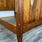 Bed Antique French Style Oak Double Bed Frame Carved Headboard LOT 2293