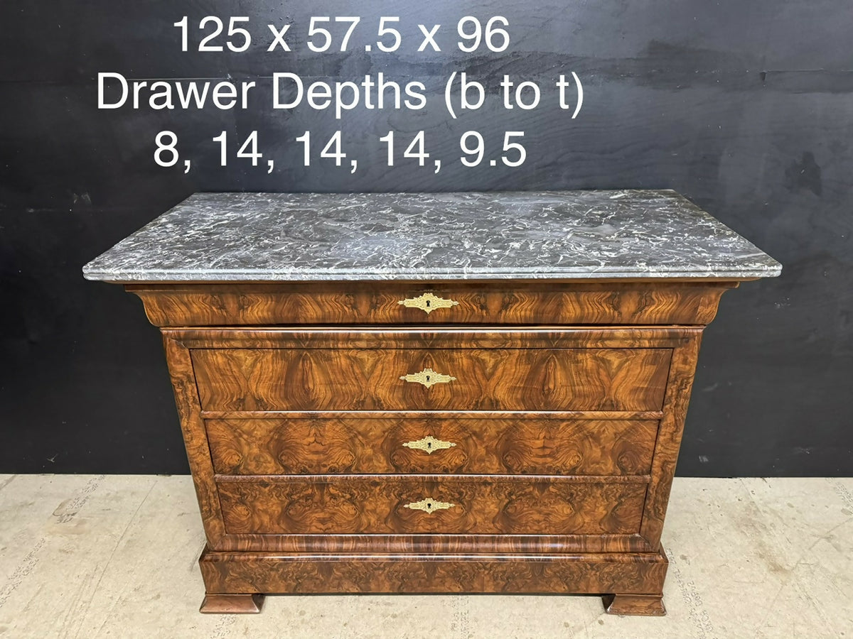 Fine Burr Walnut Louis Phillip Commode