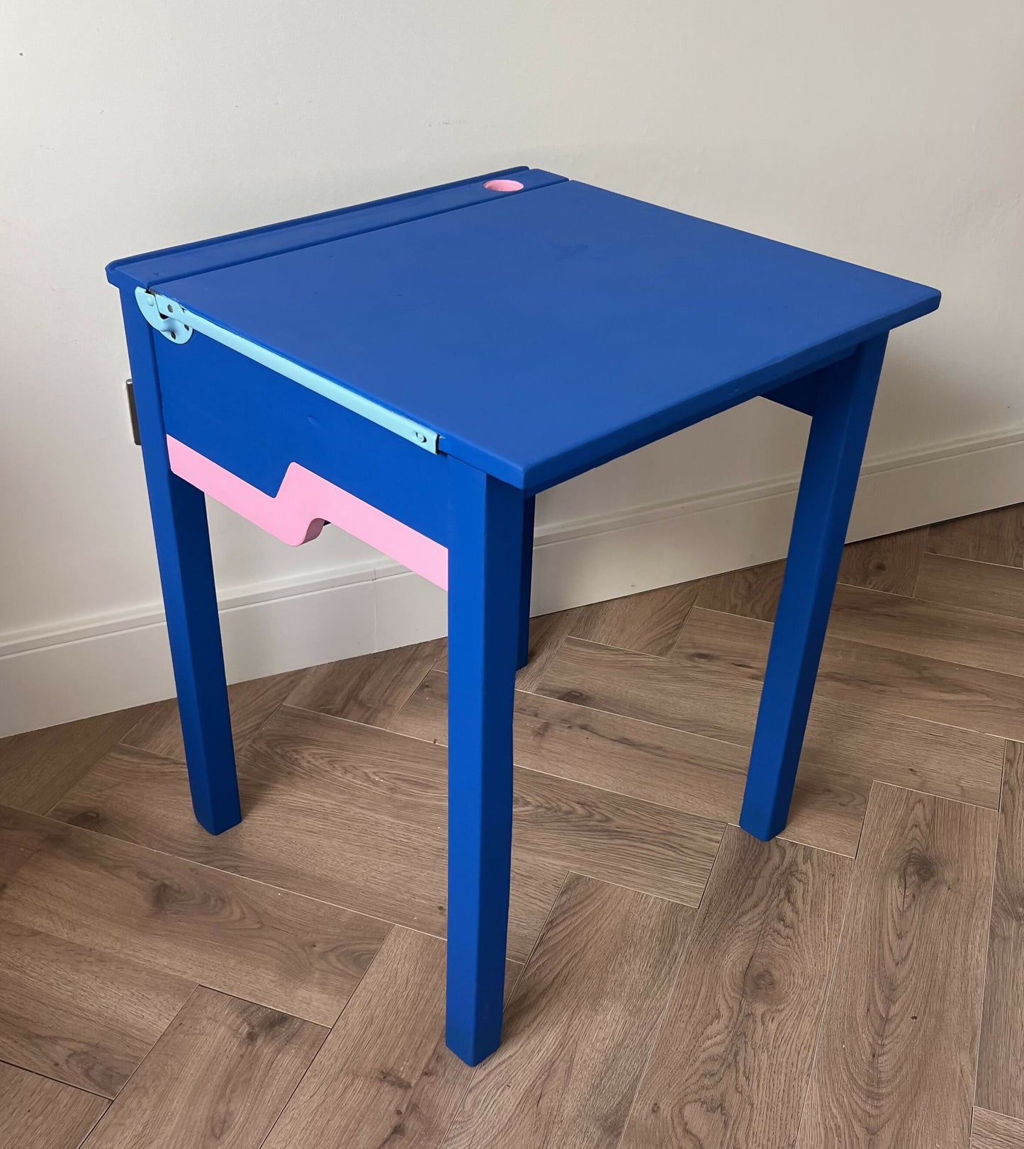 Upcycled Vintage School Desk | Chalkboard Lid & Storage Compartment | Kids Desk