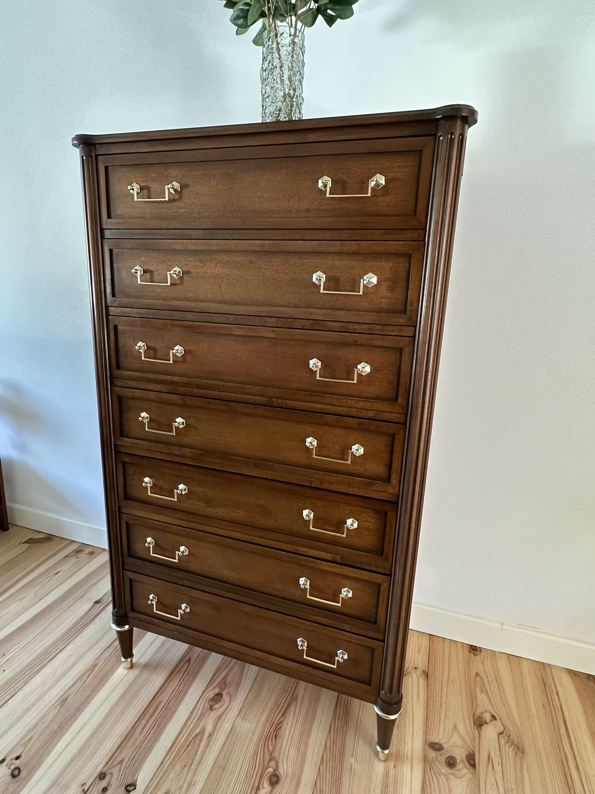 Vintage Stag Tallboy Chest Of Drawers Mid Century Tall Boy Stag Chateau
