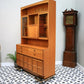 Nathan Wall Unit Display Cabinet in Teak, Glazed Doors 1980s Parker Knoll label