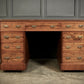 Victorian Walnut & Leather Pedestal Desk