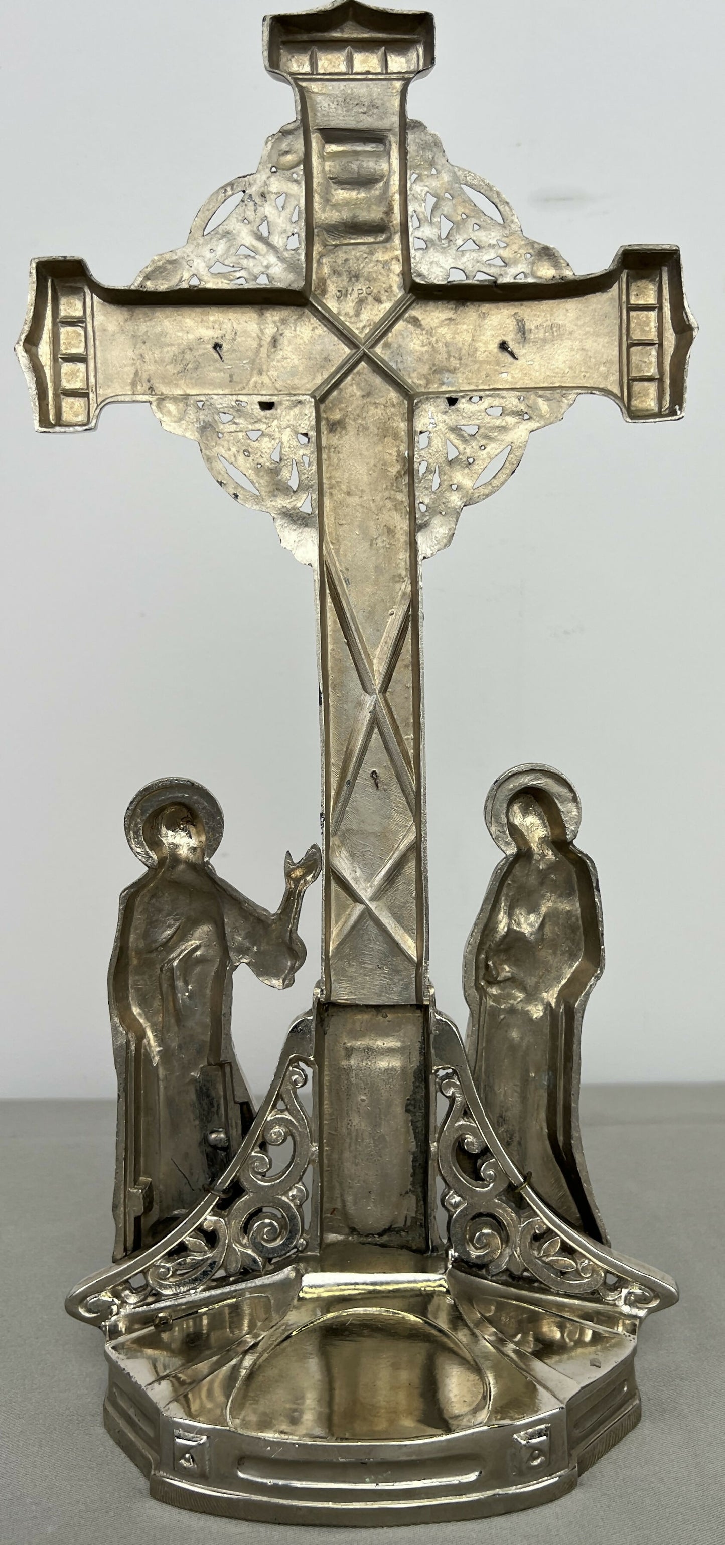 Crucifix Vintage French Style Metal Ornate Religious Figure LOT 6420