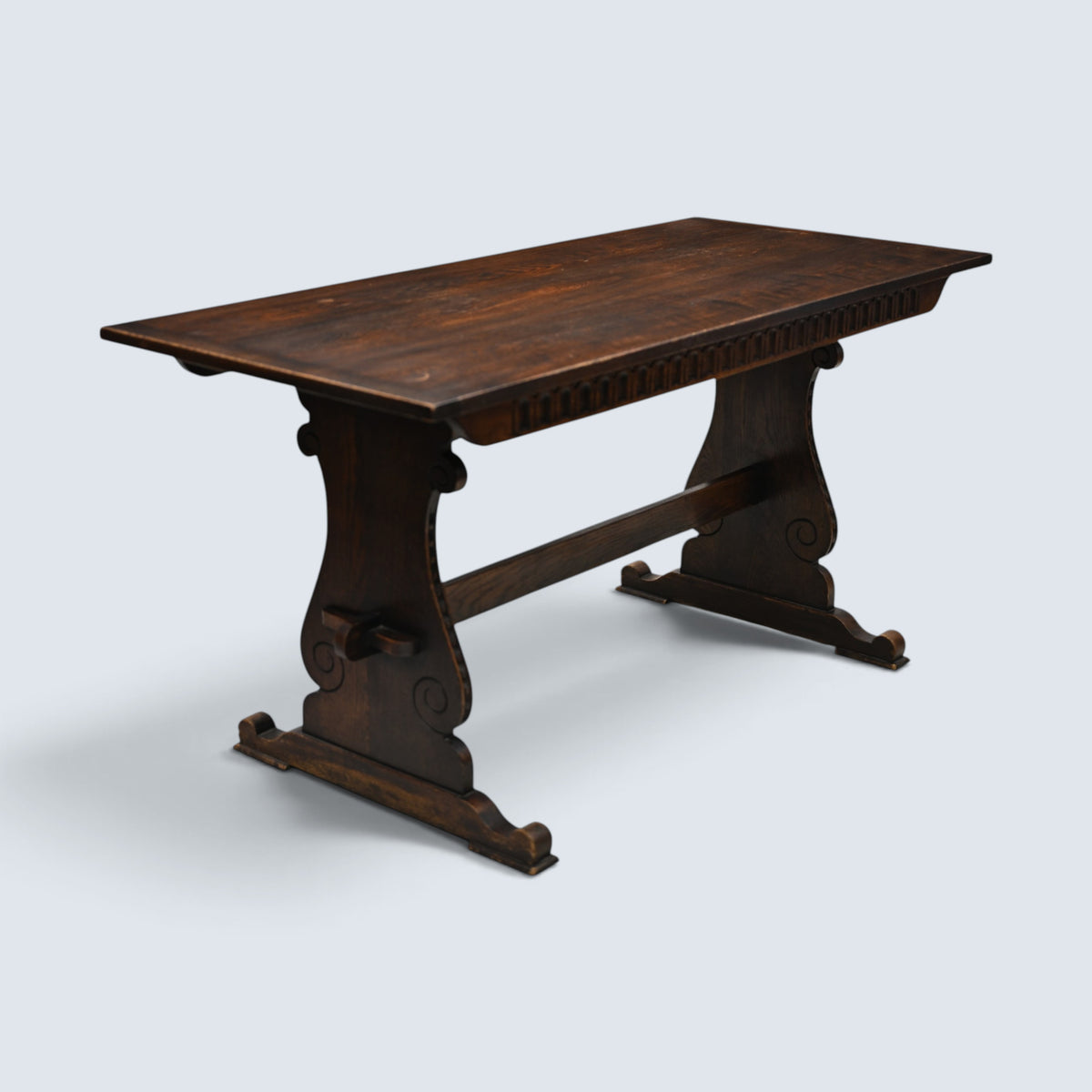 Maple & Co Solid Oak Dining Table Refectory Style 1920s/30s FREE UK Delivery*
