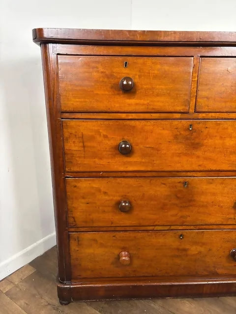 Victorian Mahogany Two Over Three Chest of Drawers