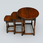 Old Charm Oval Nest of Tables in Tudor Brown Model 1990 VGC FREE UK Delivery