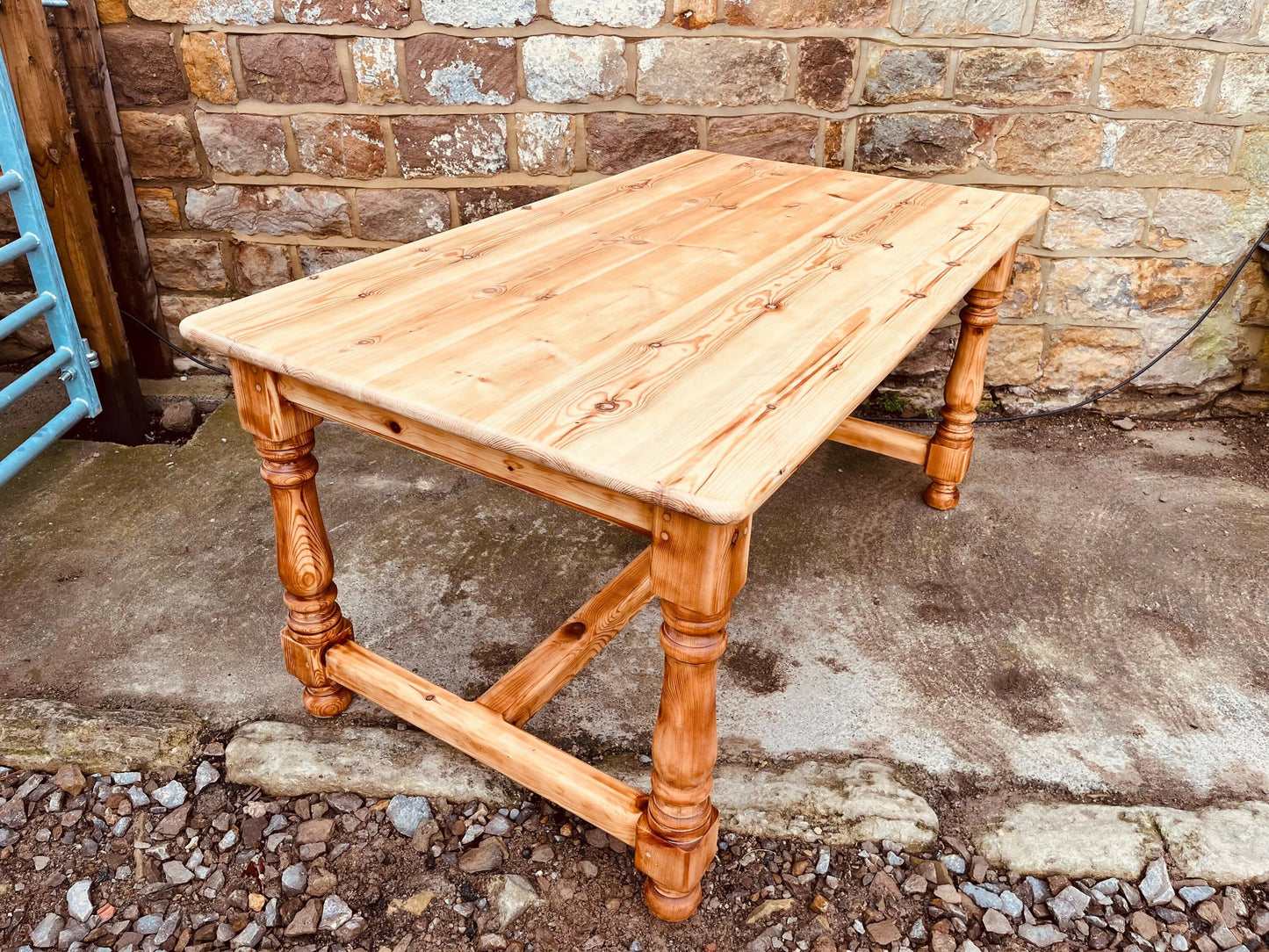 Solid Pine Farmhouse Dining Table | Rustic Country Refectory Table | Handmade Style | Natural Wood