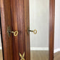 Wardrobe Antique French Style Three Door Inlaid Burr Mirrored Armoire LOT 6163