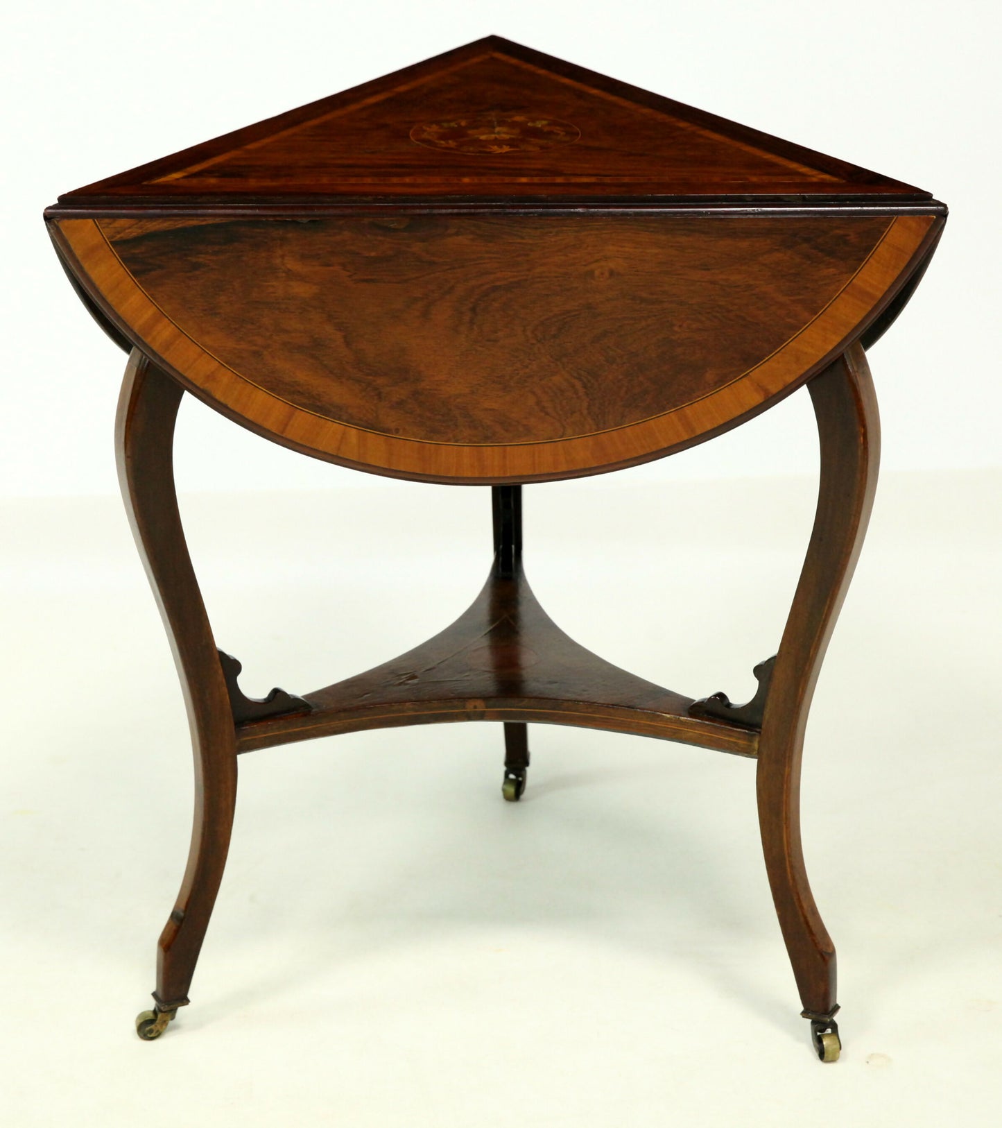 Victorian Inlaid Rosewood And Mahogany Tripod Drop Leaf Table FREE UK Delivery. SBR4375/0912V4