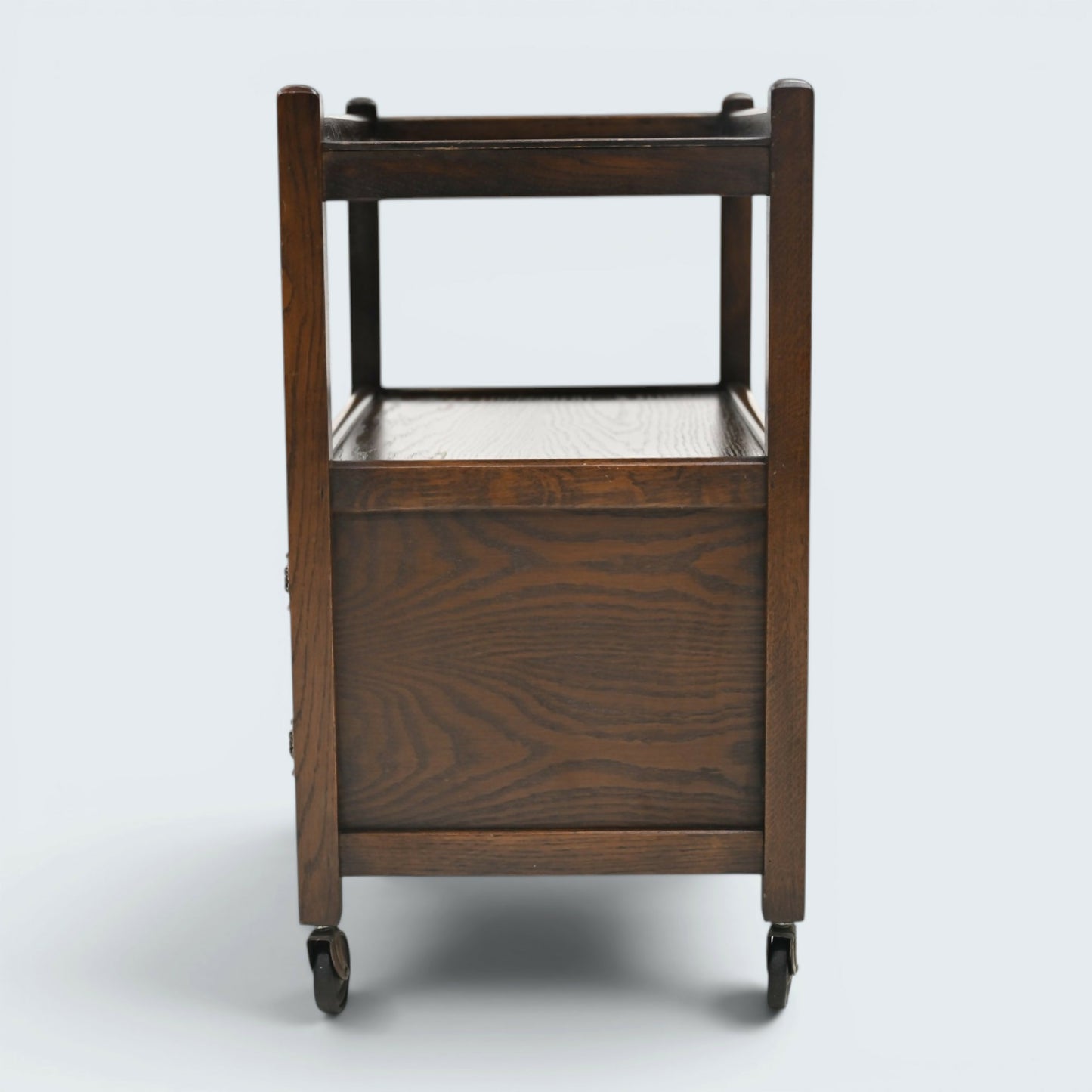 Jaycee Tea Trolley on Casters with Carved Cupboard Doors FREE UK Delivery*