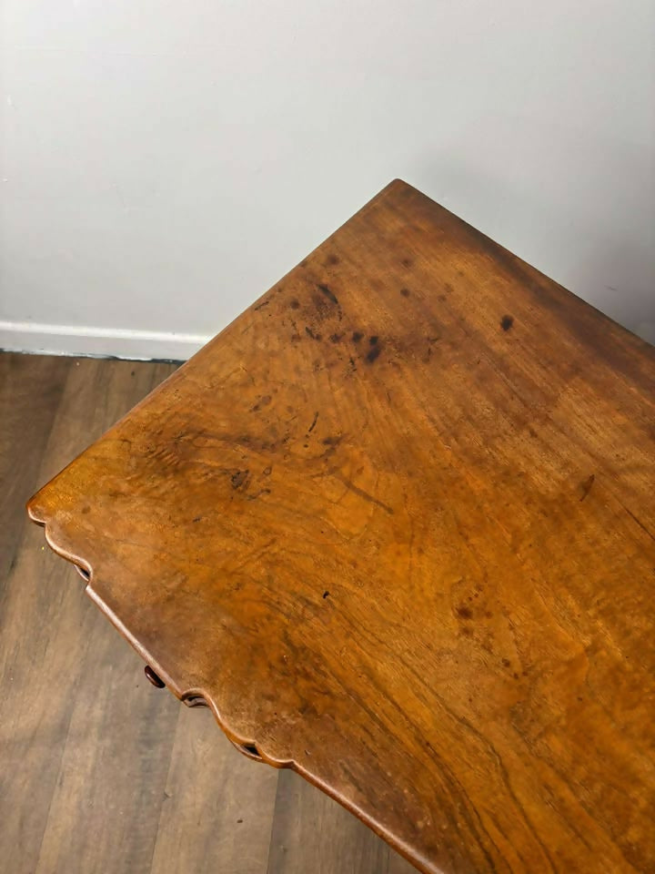 Art Deco Mahogany Serpentine Writing Desk