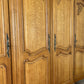 Wardrobe Vintage French Louis XVI Style Oak Four Door Carved Armoire LOT 6400