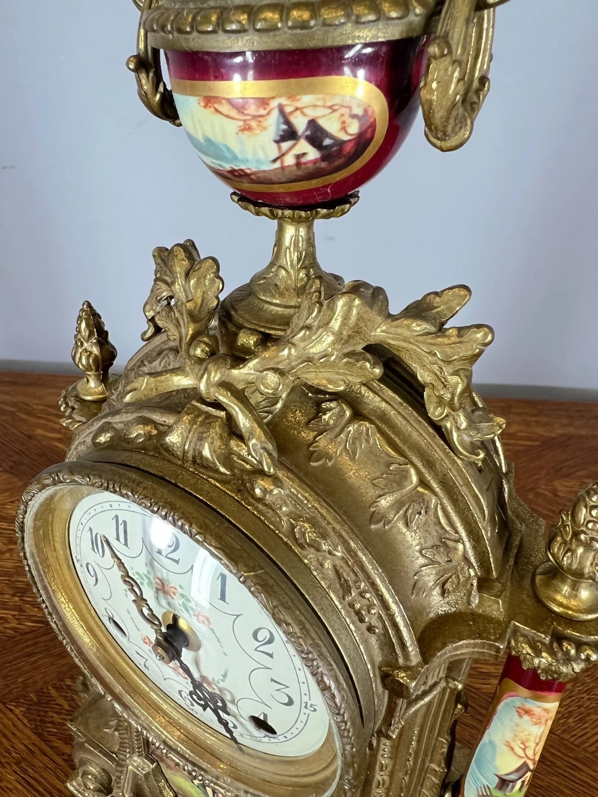 Lancini Imperial Ormolu Porcelain Gilt Brass Mantle Clock LOT 4638