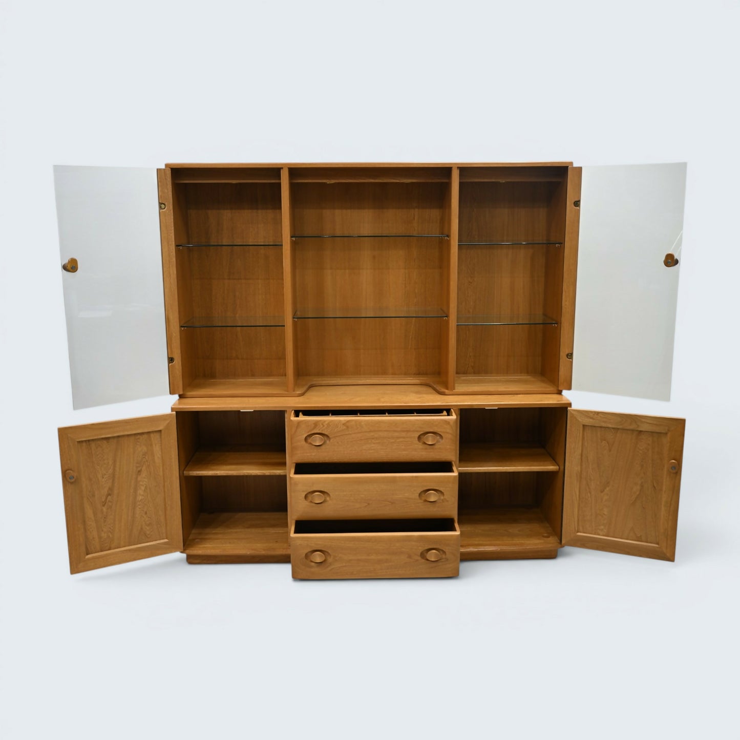 Ercol Windsor Sideboard Display Cabinet Top Light Finish VGC FREE UK Delivery*