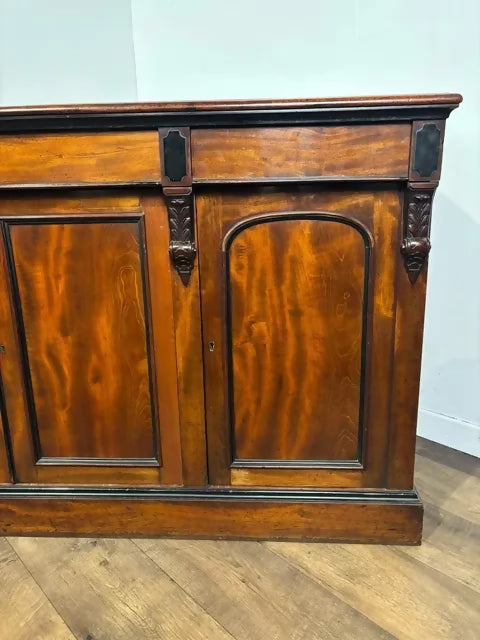 Large Victorian Flame Mahogany Sideboard
