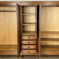 Wardrobe Vintage French Style Five Door Oak Carved Armoire Cabinet LOT 6129