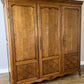 Wardrobe Vintage French Louis XVI Style Three Door Oak Carved Armoire LOT 6458