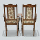 2 Old Charm Dining Chairs Carvers Solid Oak Tudor Brown Trellis FREE UK Delivery