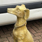 Life Size Pair Of Vintage Garden Dog Statues.