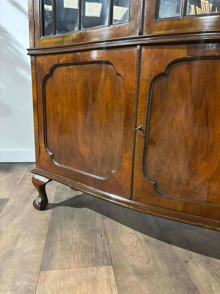 Vintage Mahogany Glazed Bookcase