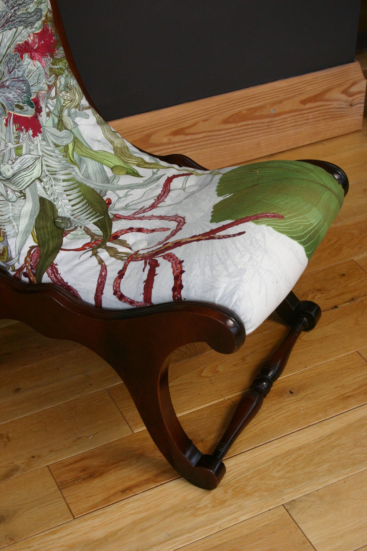 Vintage Slipper Chair – Fully Refurbished in Timorous Beasties Topical Tropical | One-of-a-Kind Designer Statement Chair