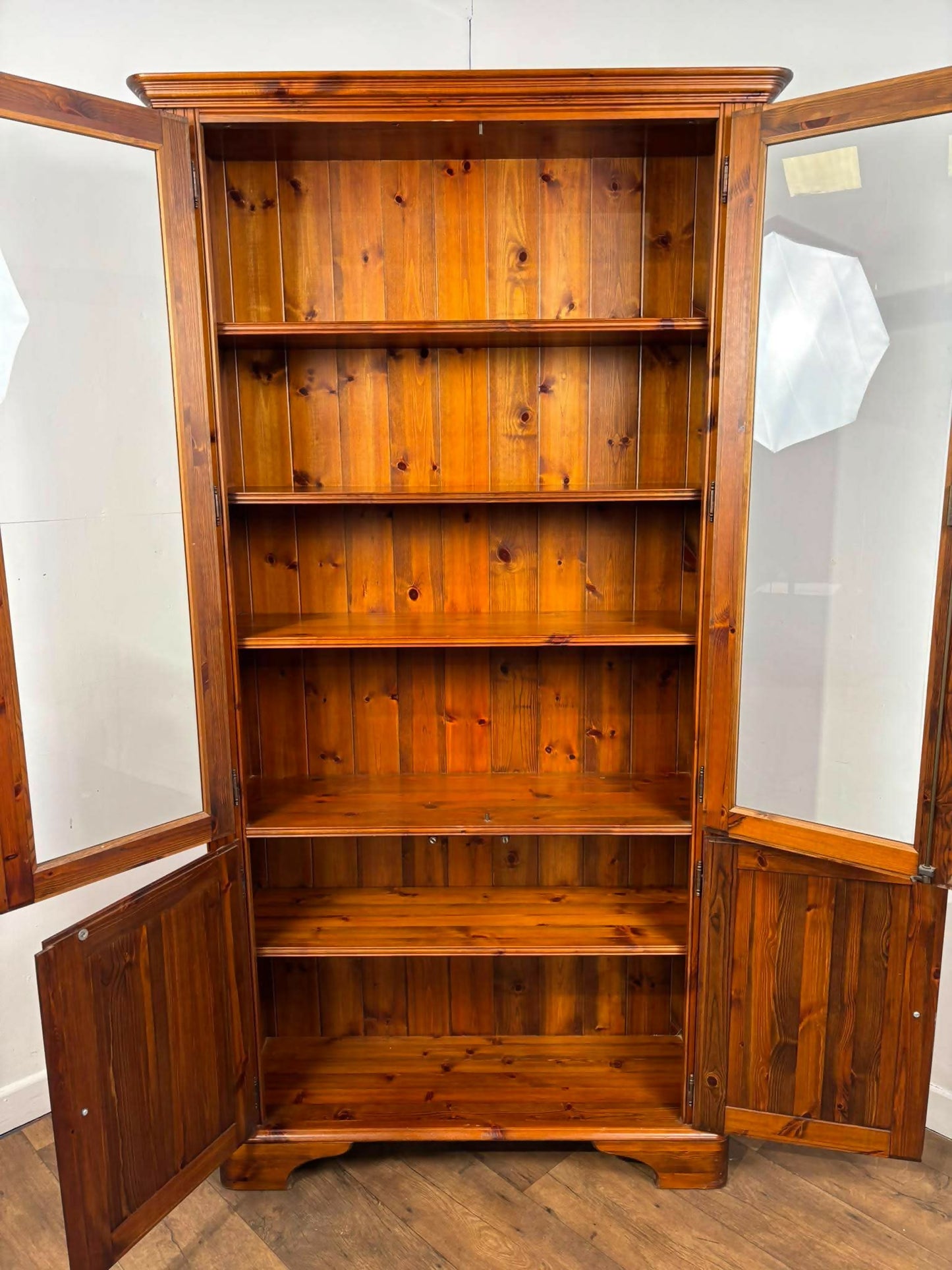 Contemporary ‘Ducal’ Pine Glazed Bookcase