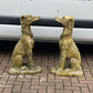 Life Size Pair Of Vintage Garden Dog Statues.